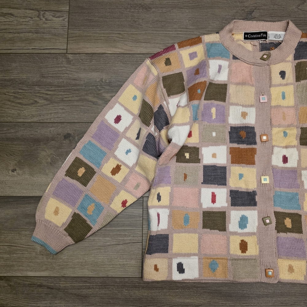 Vtg Unique Christine Foley Patchwork Checkerboard… - image 7
